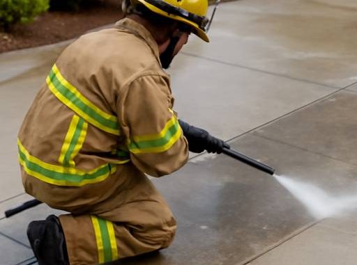 The Firefighter’s Approach to a Concrete Wash: Why Safety and Precision Transform Your Driveways, Walkways, and Patios