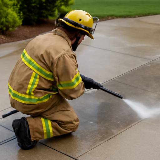 The Firefighter’s Approach to a Concrete Wash: Why Safety and Precision Transform Your Driveways, Walkways, and Patios